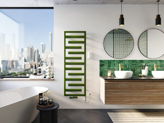 Zehnder_RAD_Tetris-_Olivegreen_bathroom